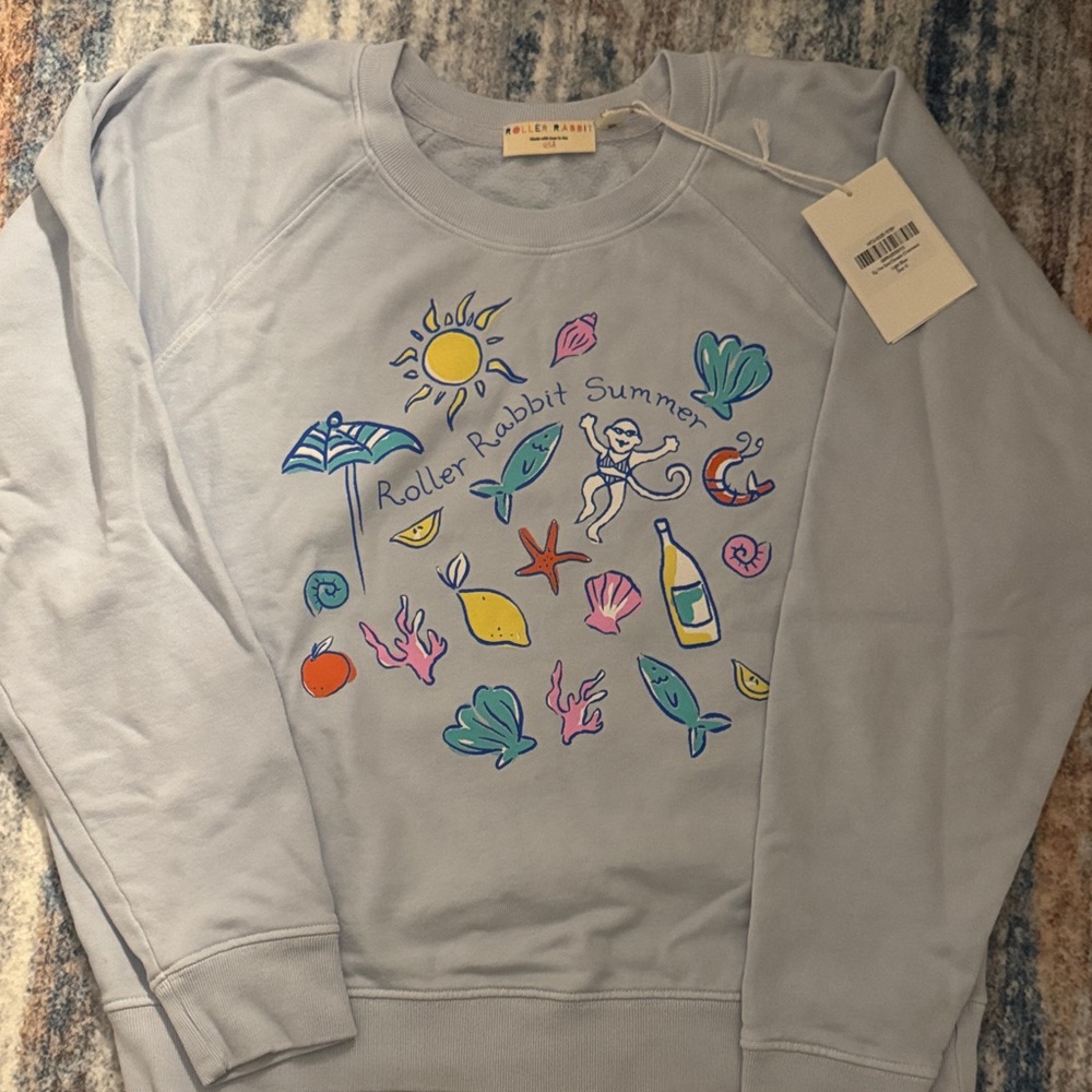 Roller Rabbit By The Sea Crewneck light blue Size S